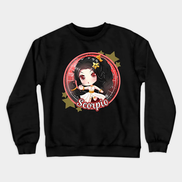 Chibi Scorpio Crewneck Sweatshirt by My Tribe Apparel